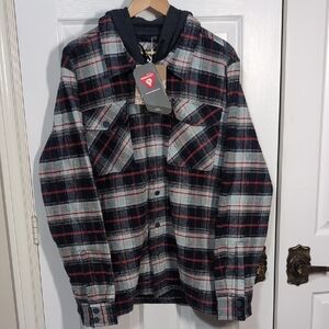 Ripzone Insulated Lance 2.0 Flannel Jacket Hooded Size XL NEW
